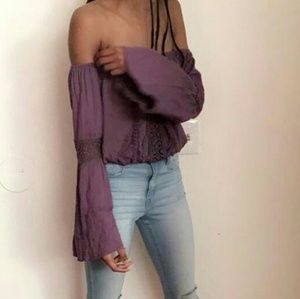 ˗ˏˋ  cropped bardot top  ˎˊ˗